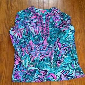 Lilly Pulitzer Vibrant Tropical Print Women's Top